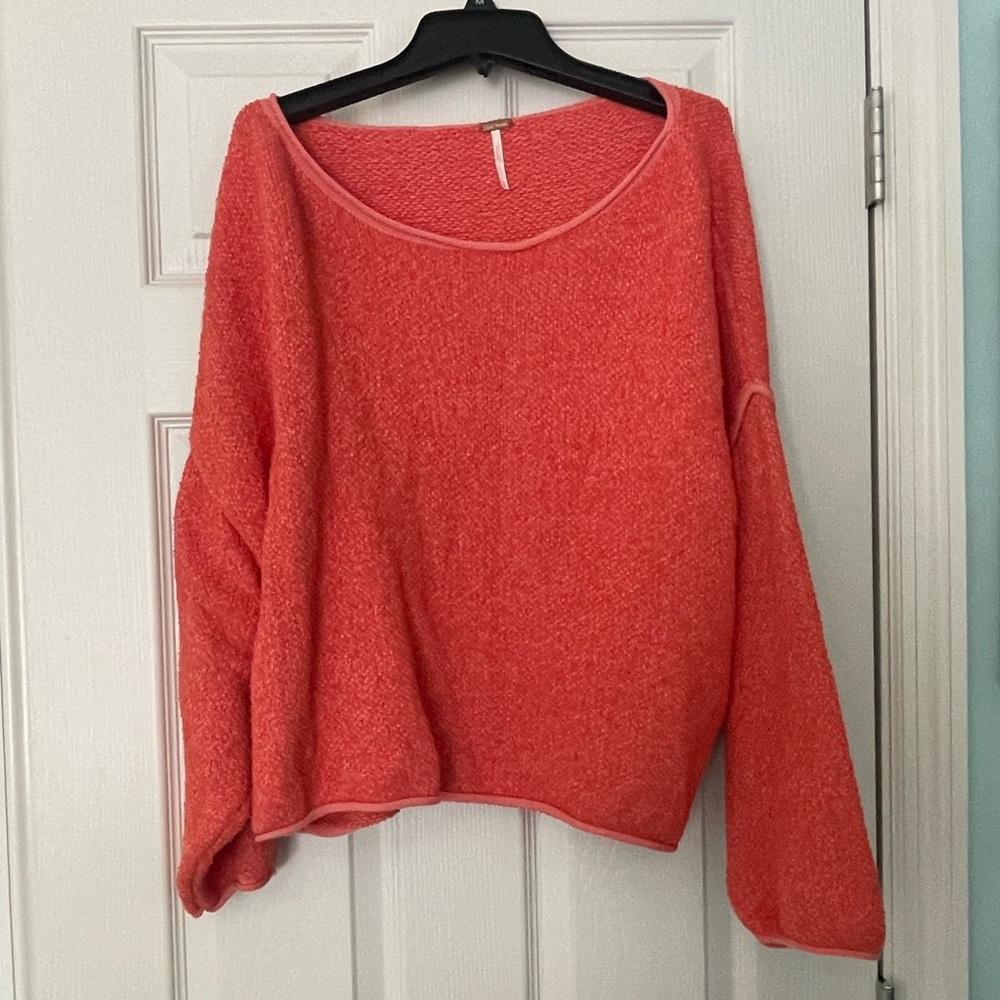 Free People Coral Bardot Sweater Size S